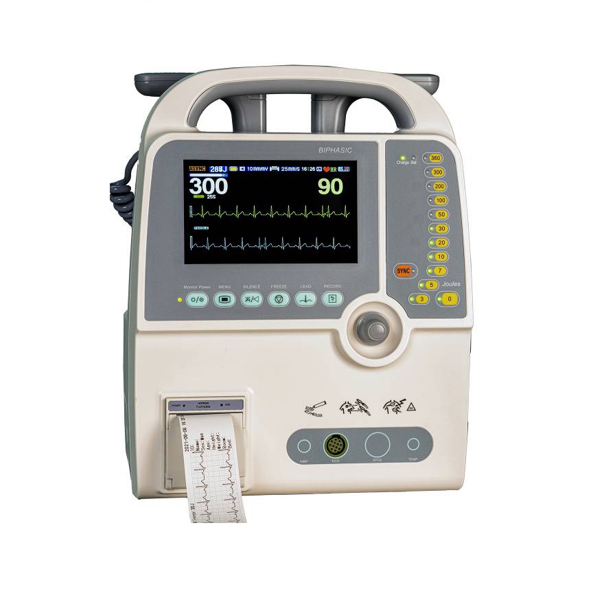 Desfibrilador cardíaco bifásico portátil de venta caliente aprobado CE/ISO (MT02001632)