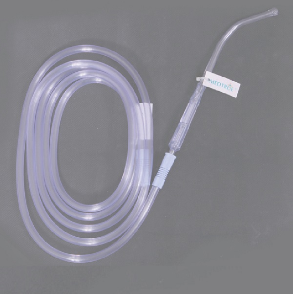 Tubo de conexión médico desechable aprobado por CE/ISO con mango Yankauer (MT58036061)