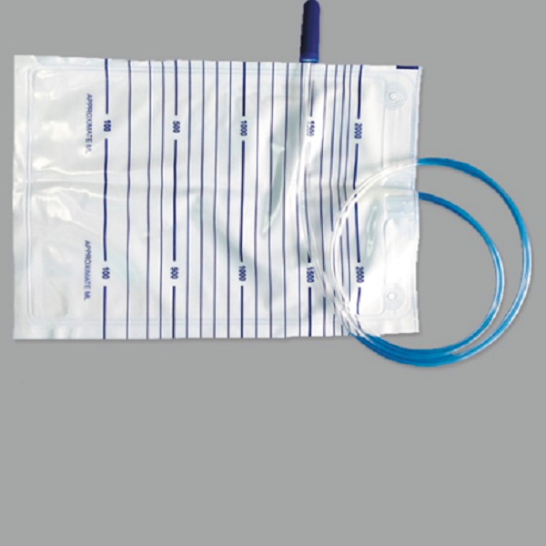 Desechables médicos 2000ml W/O bolsa de orina con válvula de salida (MT58043002)