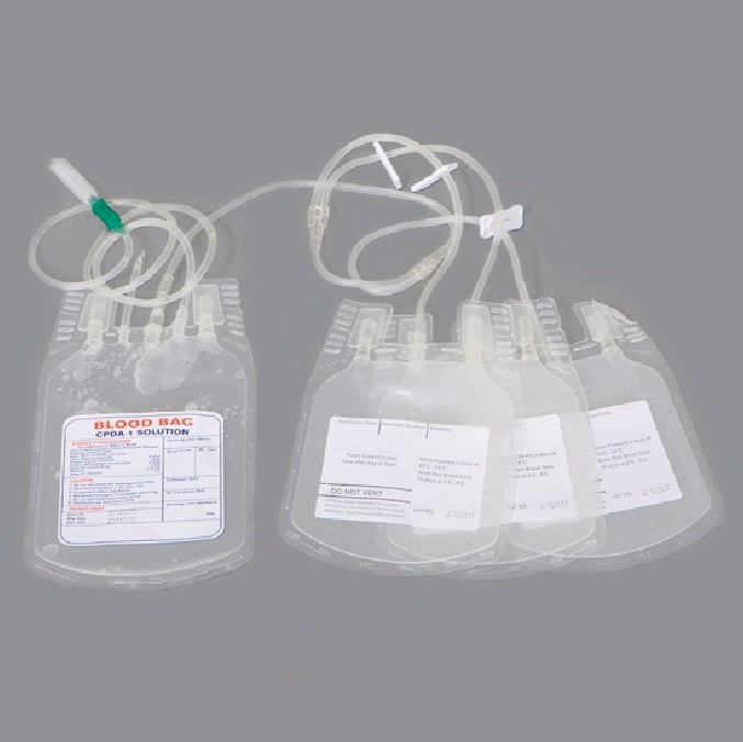Aprobado por CE/ISO CPDA-1, bolsa triple de 450 ml de sangre enrollada (MT58071512)