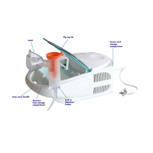 Compresor silencioso eléctrico portátil de venta caliente aprobado por CE/ISO Nebulizador (MT05116103)