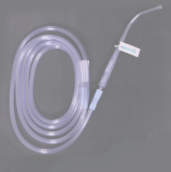 Tubo de conexión médico desechable aprobado por CE/ISO con mango Yankauer (MT58036041)