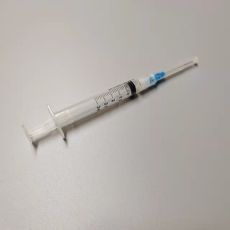 Jeringas desechables de seguridad (autodestrucción) aprobadas por CE/ISO Luer Lock de 3 ml con aguja (MT58005533)
