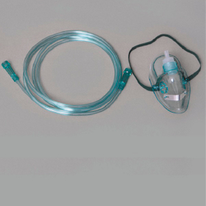 Máscara de oxígeno estándar para adultos aprobada por CE/ISO con tubería (MT58027001)